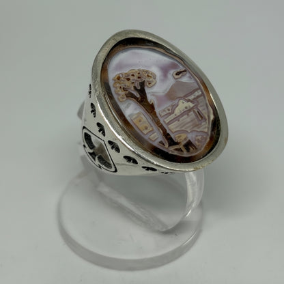 Anello in Cammeo Rappresentazione "Paesaggio"