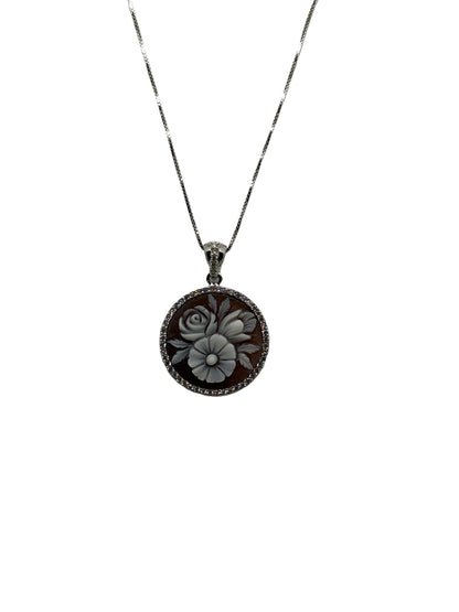 Collana in Cammeo incisione "Fiore"