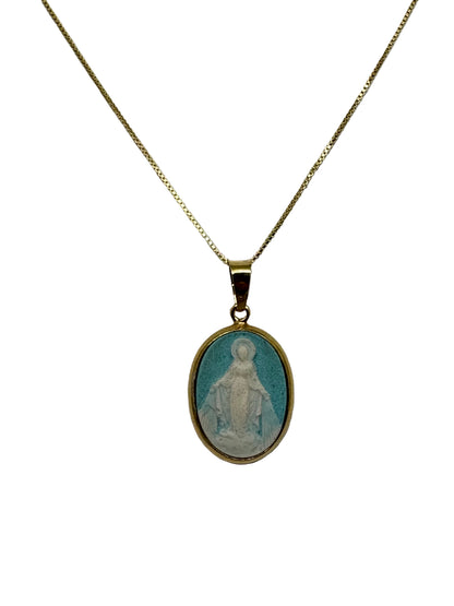 Pendente in Pasta di Turchese rappresentazione "Madonna"