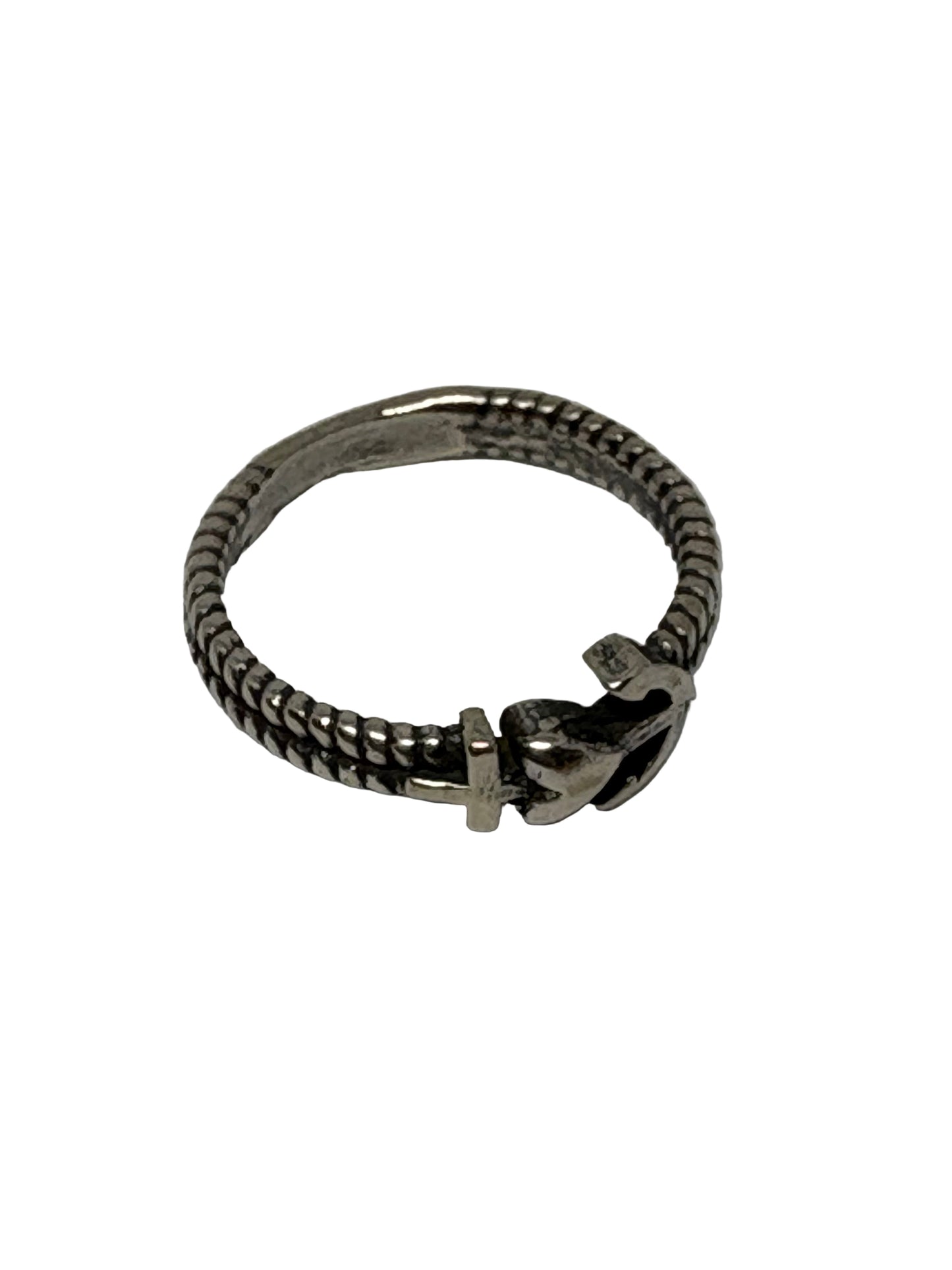 Anello in Argento Incisione "Cuore e Ancora"