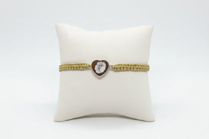 Bracciale in Cammeo incisione "Fiori"