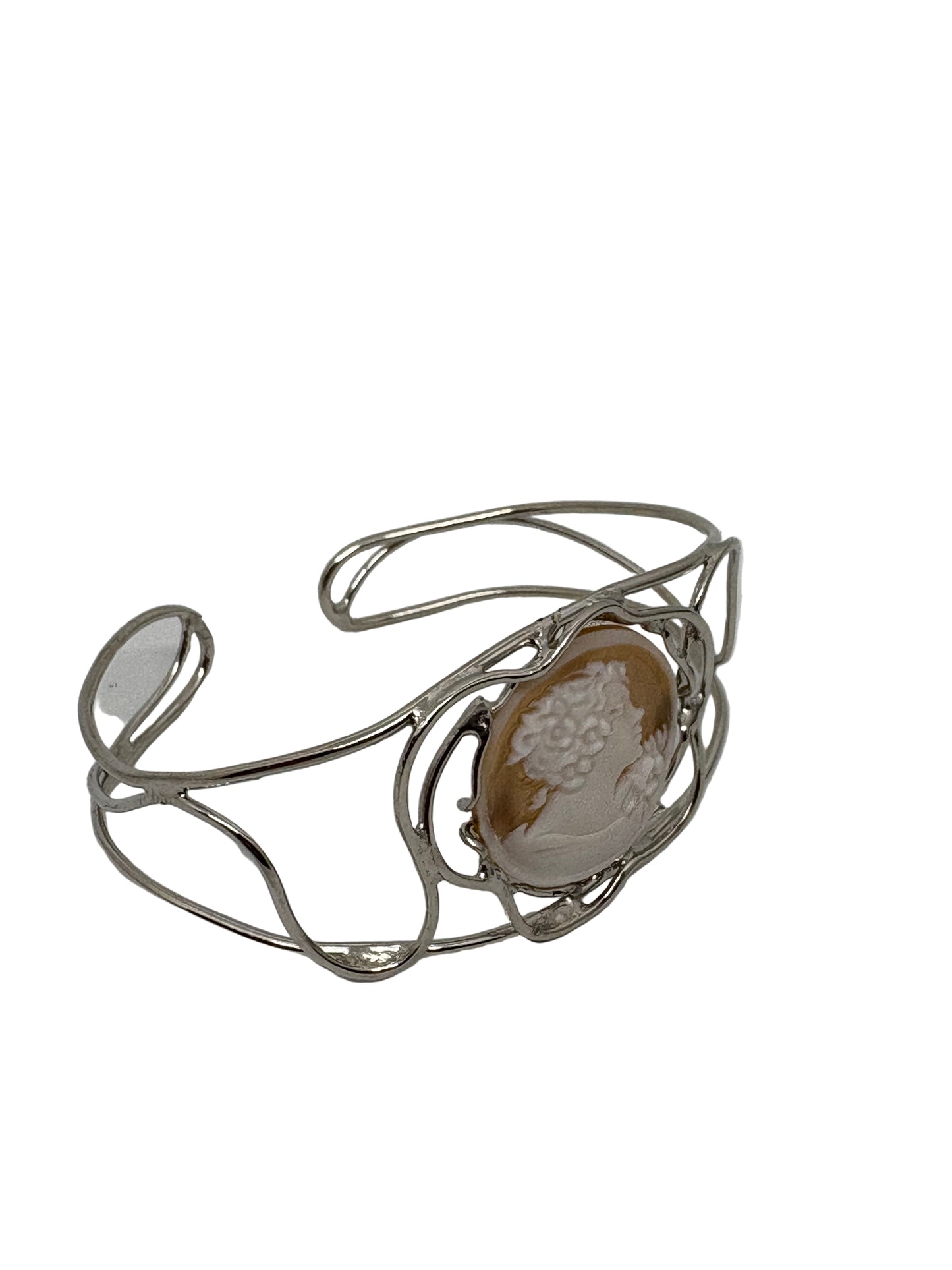 Bracciale in Cammeo Schiava incisione "Profilo di Donna"