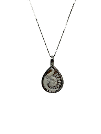 Collana in Cammeo incisione "Sole e Luna"