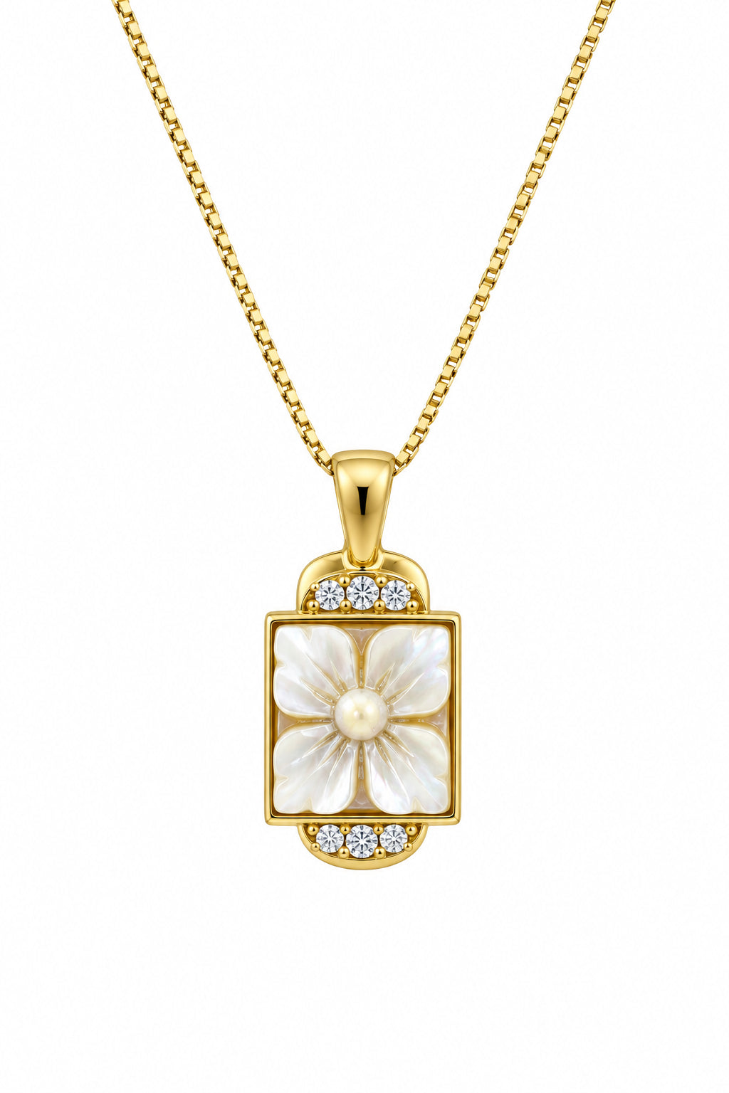 Collana in Cammeo incisione Fiore