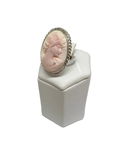 Anello in Cammeo incisione Volto di Donna