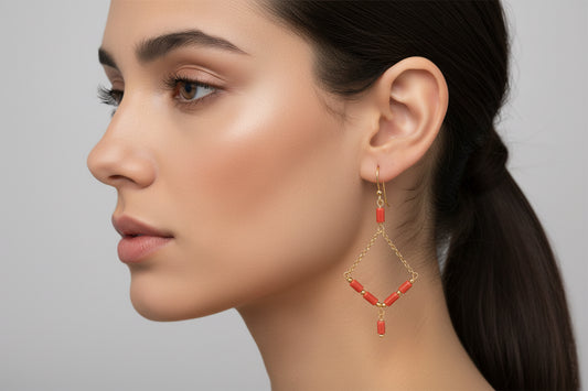 Orecchini in Corallo