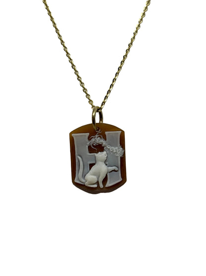 Pendente in Cammeo incisione "Lettera H"