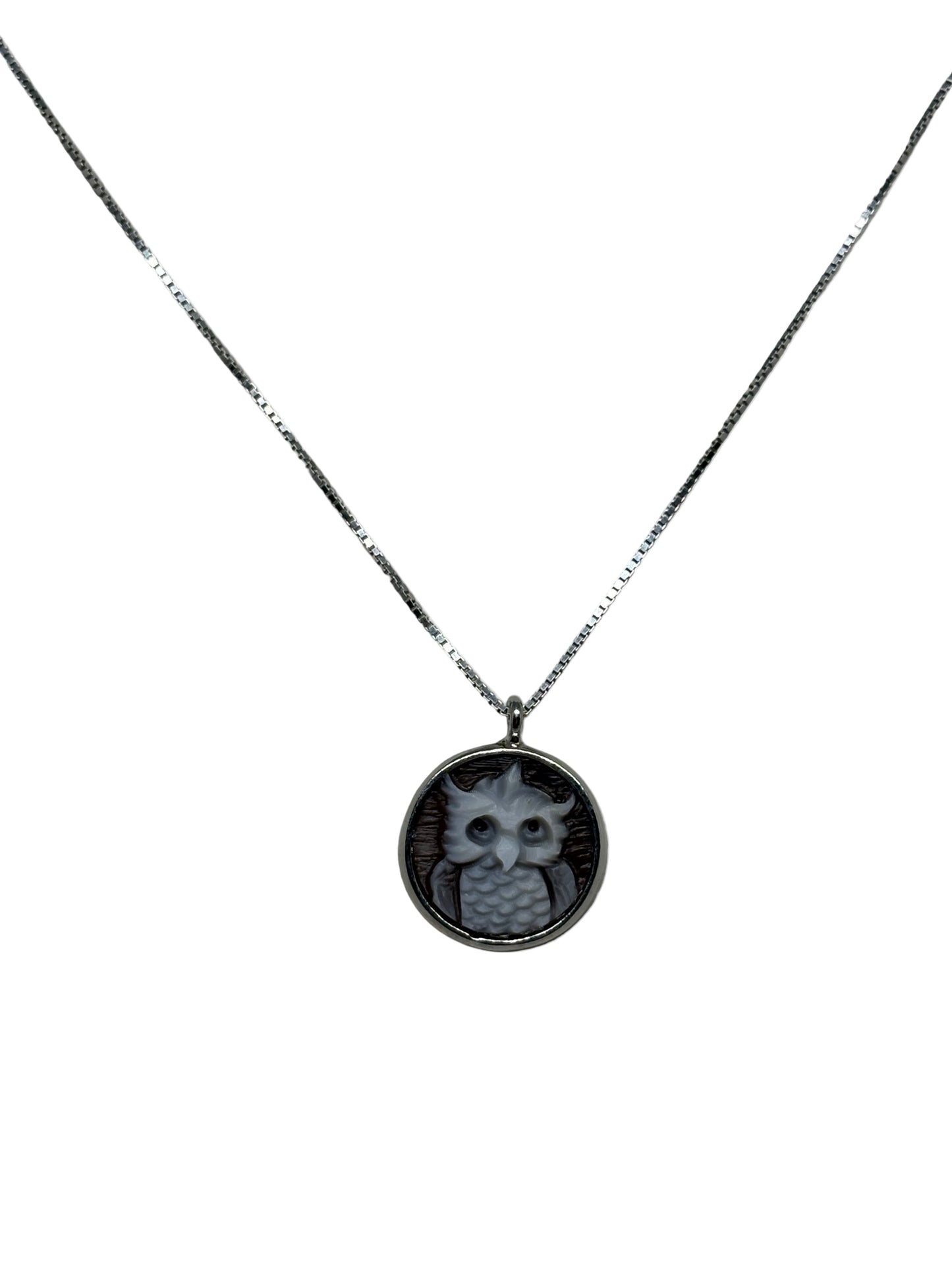 Collana in Cammeo incisione "Gufo"