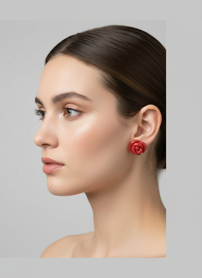 Orecchini in Corallo e Oro "Rosa"