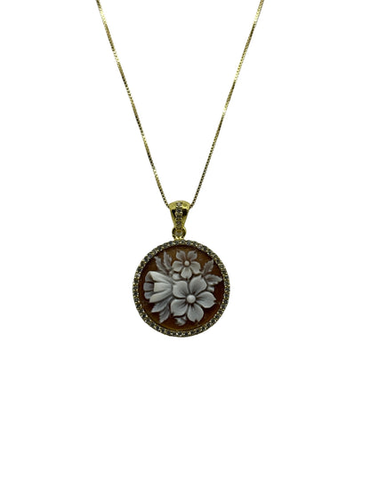 Collana in Cammeo incisione "Fiore"