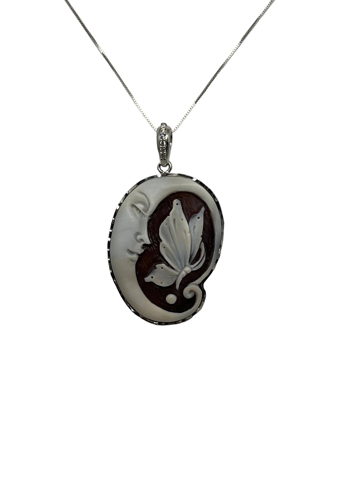 Pendente in Cammeo incisione "Luna"