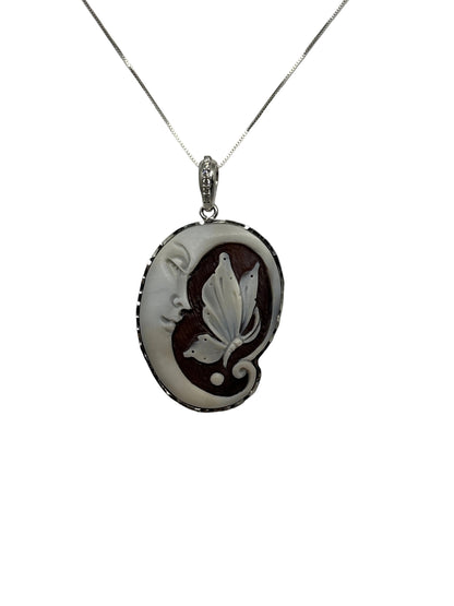 Pendente in Cammeo incisione "Luna"