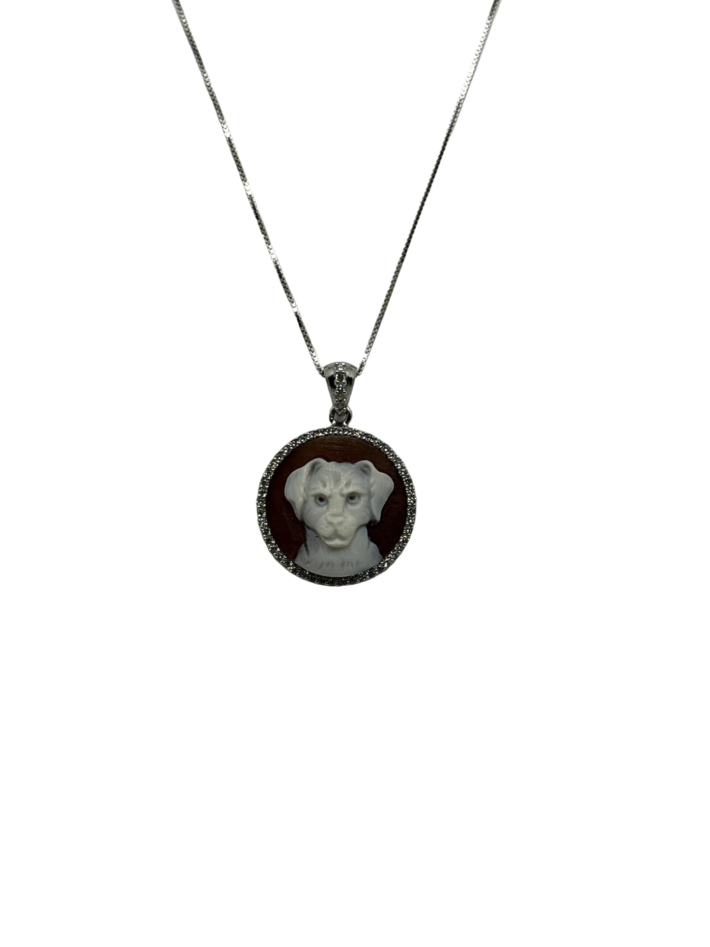 Collana in Cammeo incisione "Cane"