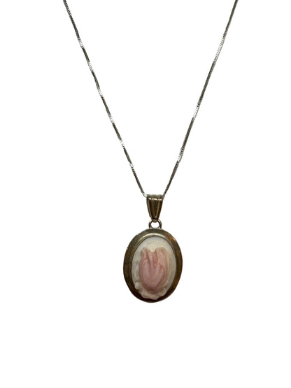 Pendente in Cammeo incisione "Fiore"