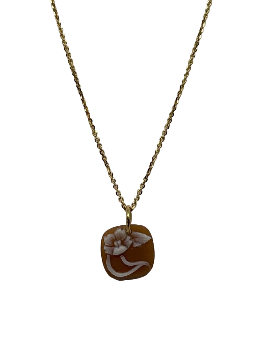 Collana in Cammeo incisione "Fiori"