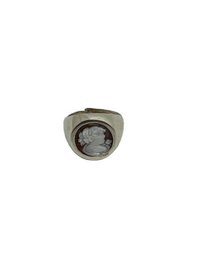 Anello in Cammeo Artistico incisione "Profilo di Donna"