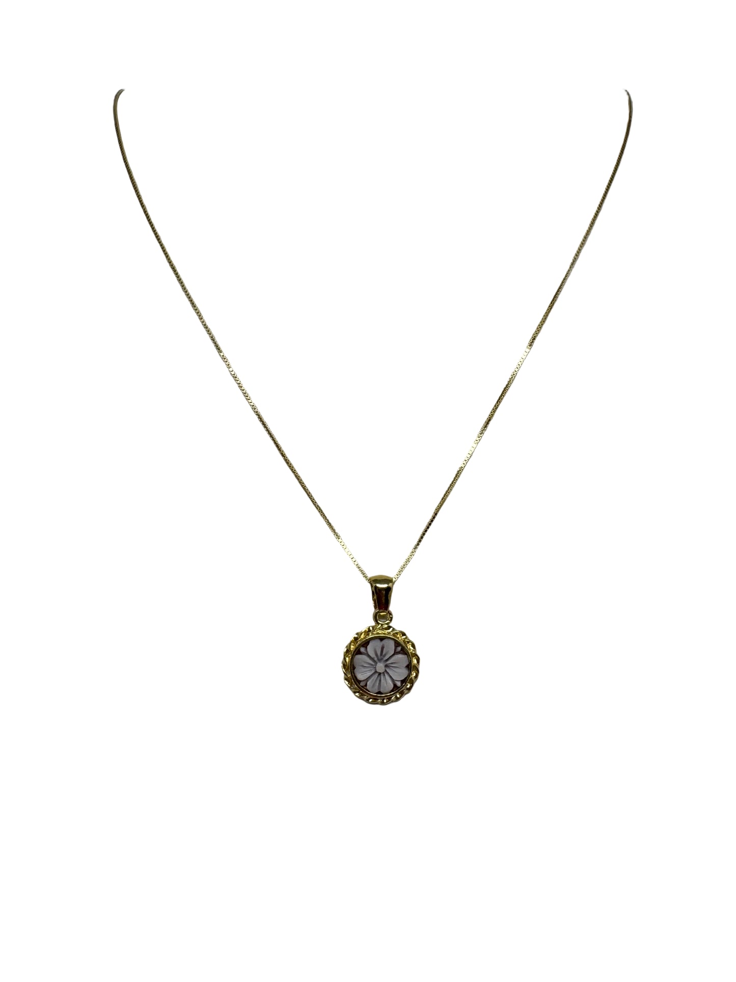 Collana in Cammeo incisione "Fiore"