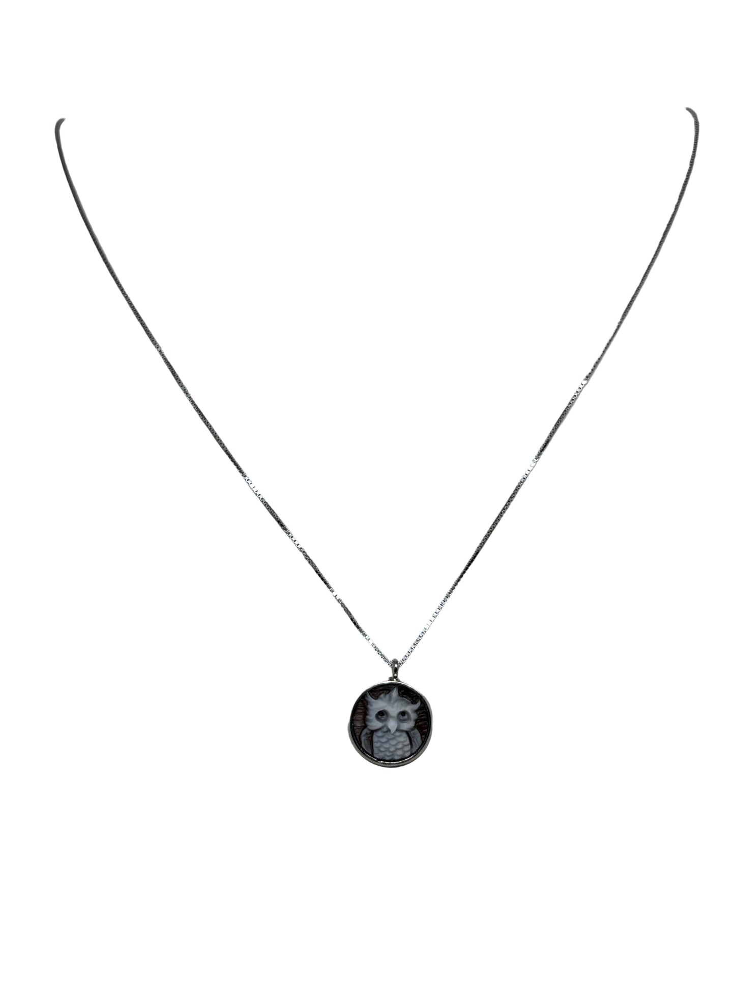 Collana in Cammeo incisione "Gufo"