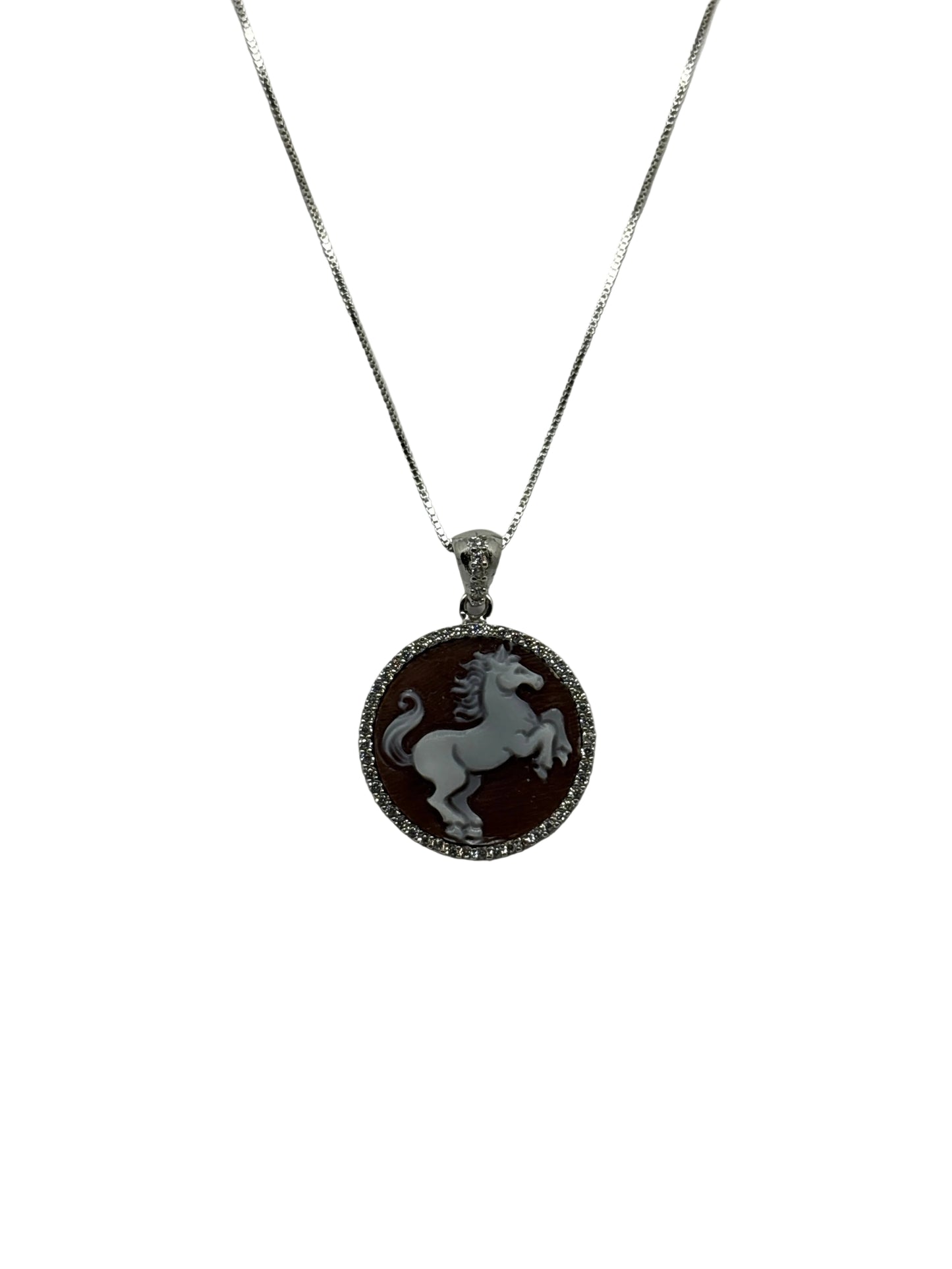 Collana in Cammeo incisione "Cavallo"
