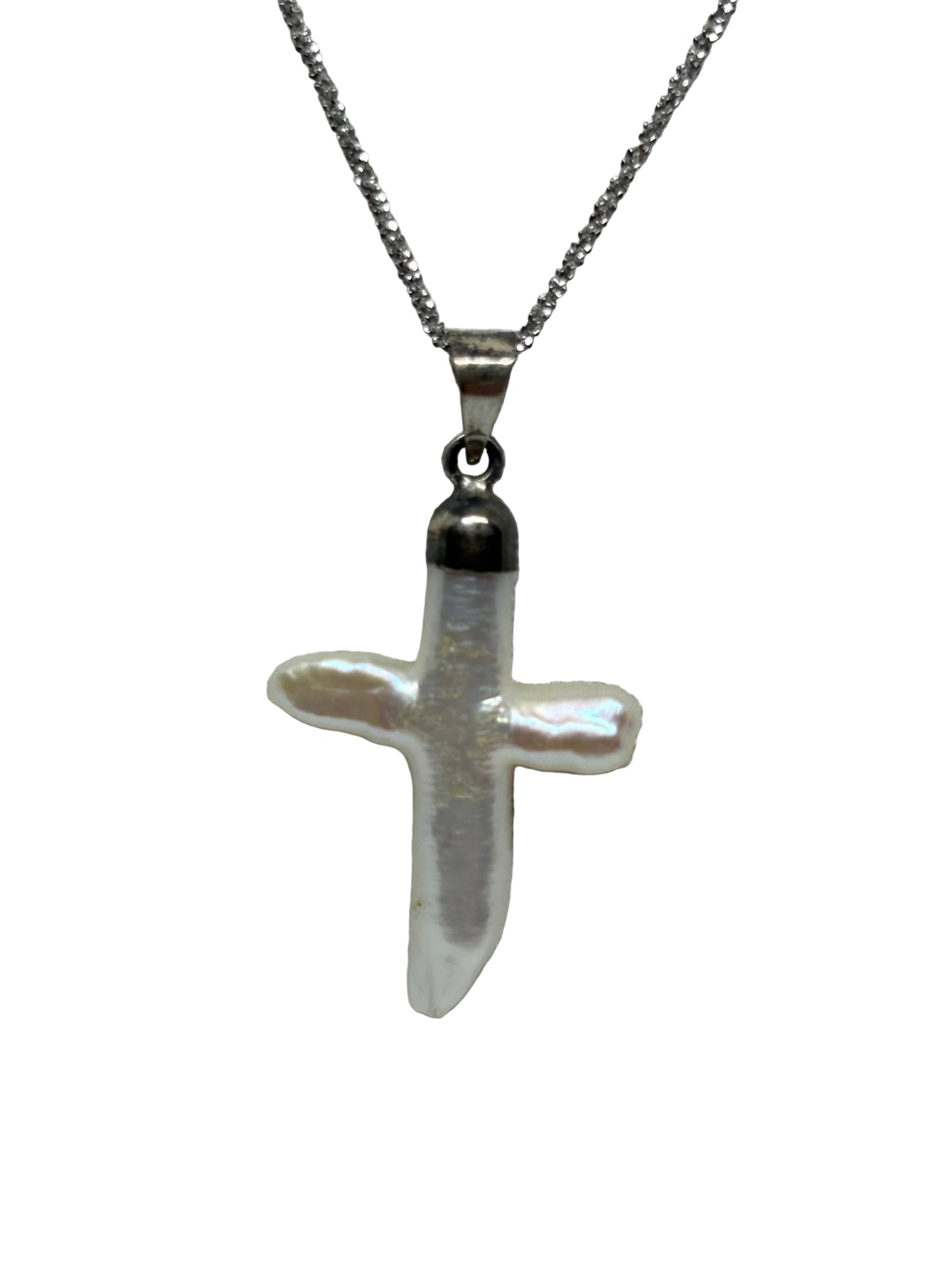 Pendente in Perle " Croce"