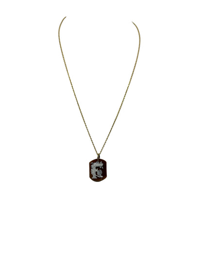 Pendente in Cammeo incisione "Lettera F"