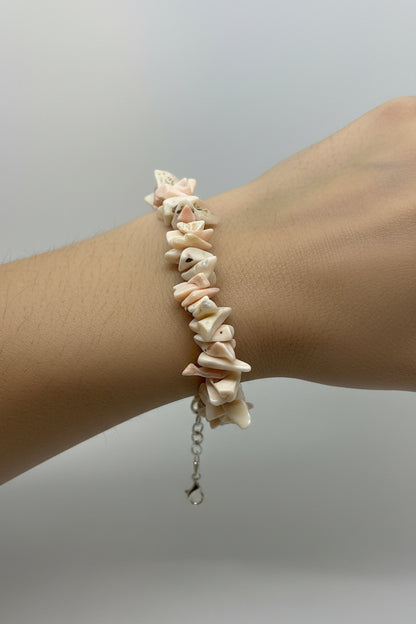 Bracciale in Corallo Rosa Grezzo