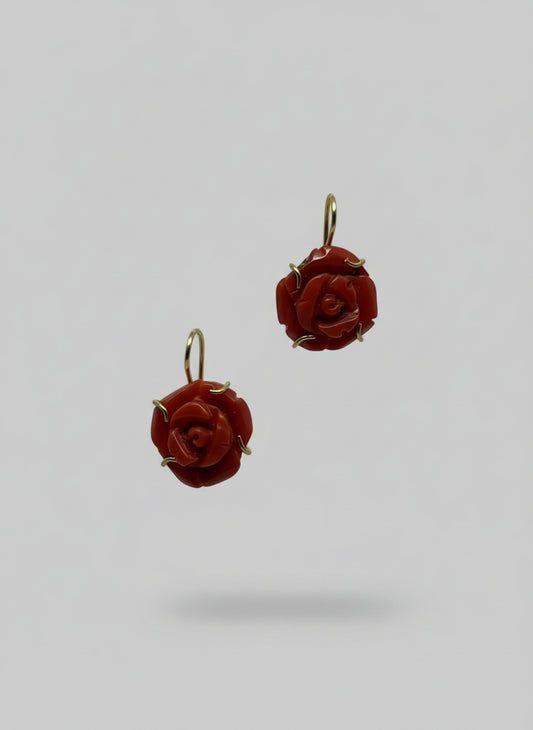 Orecchini in Corallo e Oro "Rosa"
