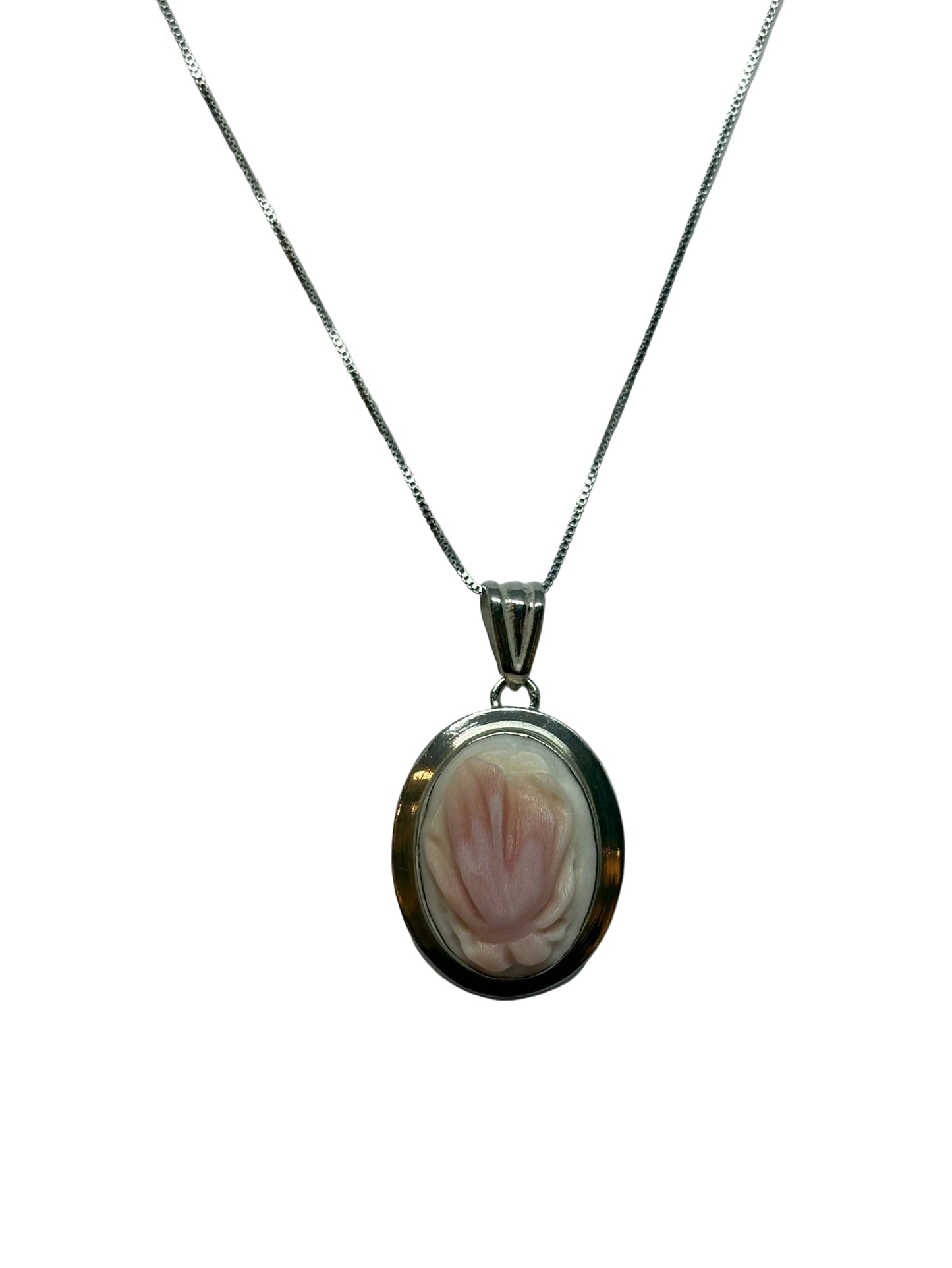 Pendente in Cammeo incisione "Fiore"