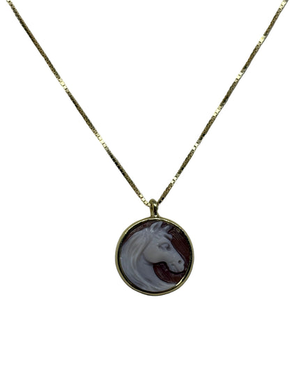 Collana in Cammeo incisione "Cavallo"