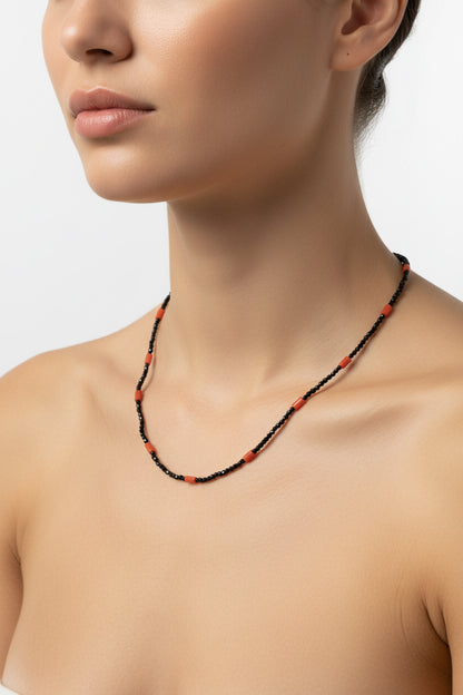 Collana in Agata e Corallo