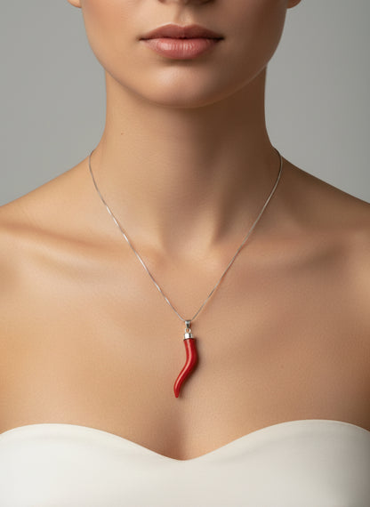 Pendente in Corallo "Corno"