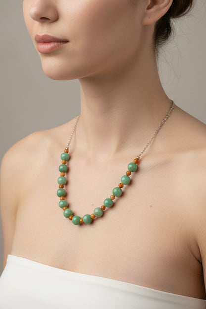 Collana in Corallo e Agata Naturale