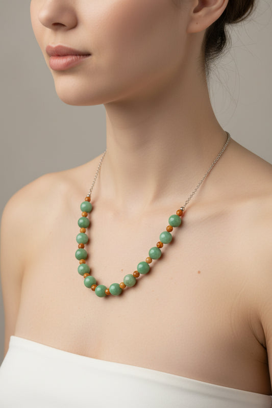 Collana in Corallo e Agata Naturale