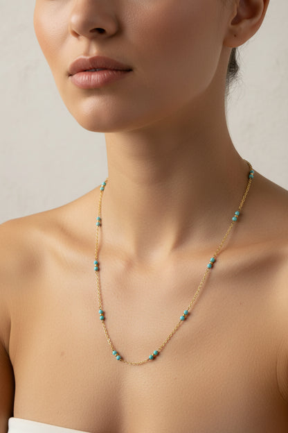 Collana in Argento e Pasta di Turchese