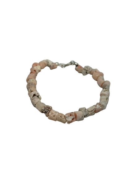 Bracciale in Corallo Rosa Grezzo