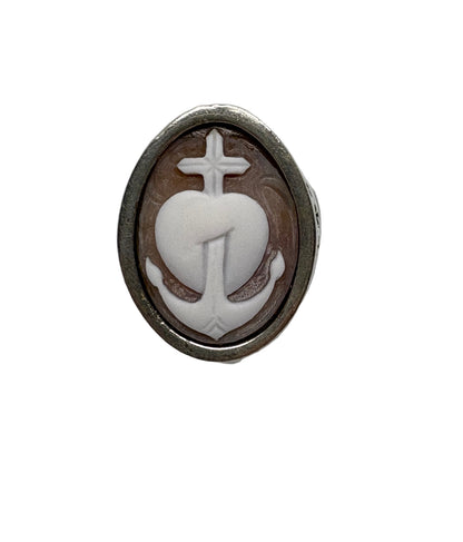 Anello in Cammeo Incisione"Cuore di San Gennaro"