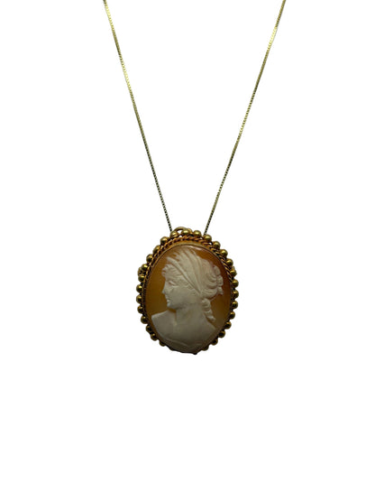 Spilla Pendente in Cammeo incisione "Profilo di Donna"