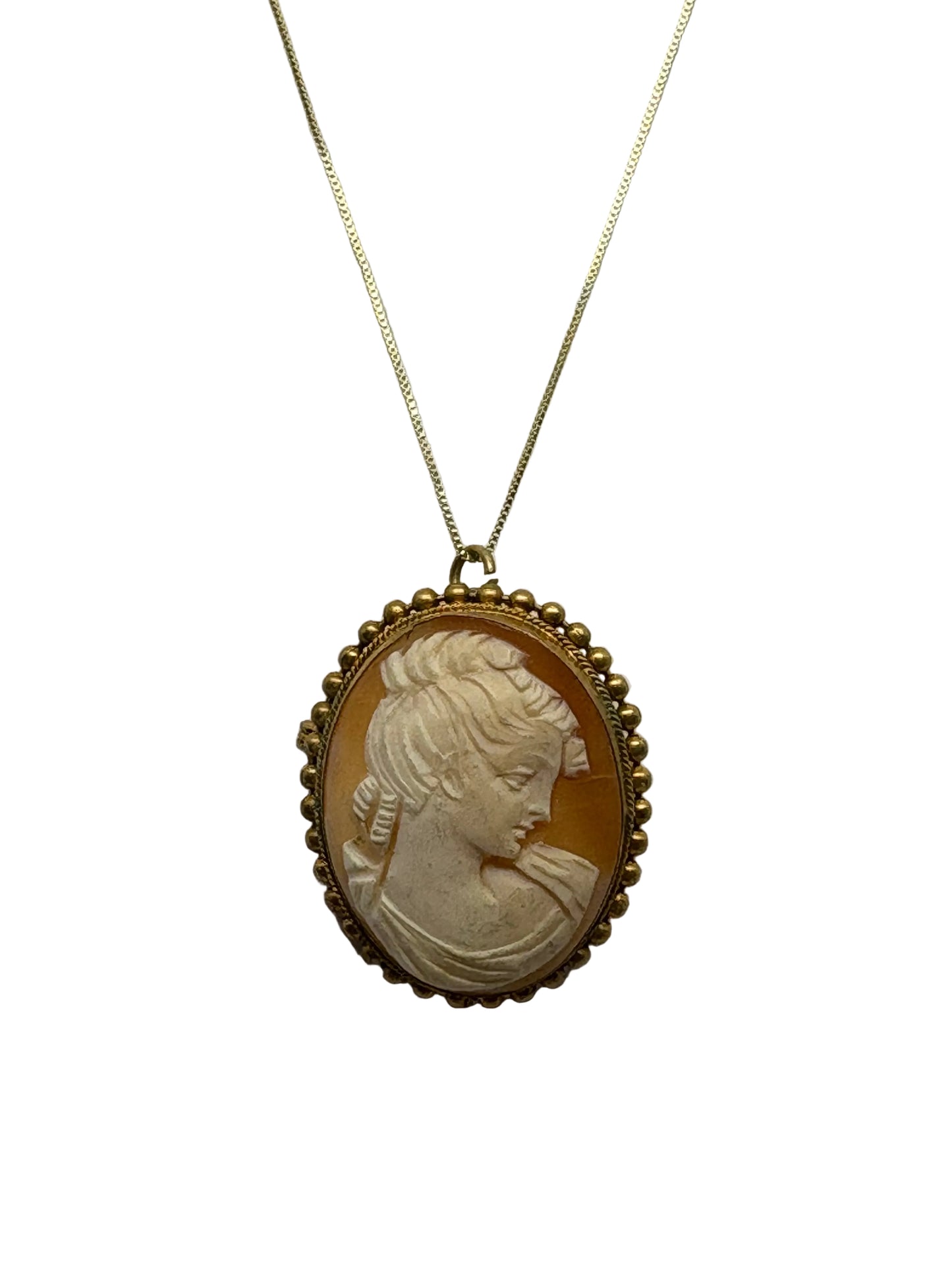Spilla Pendente in Cammeo incisione "Profilo di Donna"