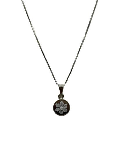 Pendente in Cammeo incisione "Fiore"