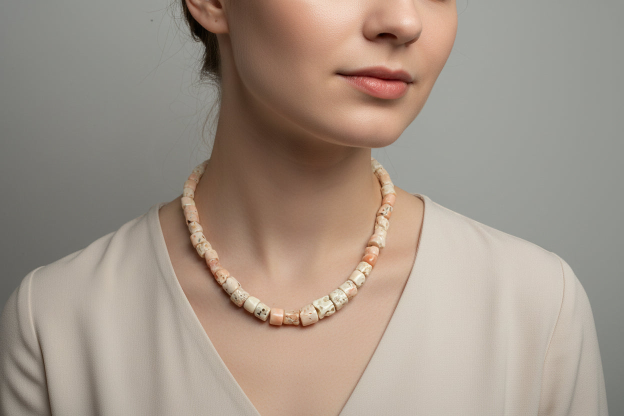 Collana in Corallo Rosa Grezzo