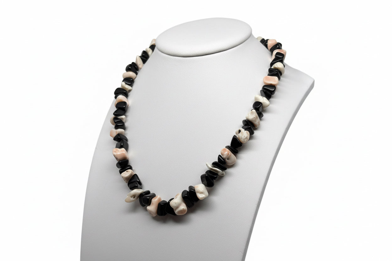 Collana in Corallo Rosa e Corallo Nero