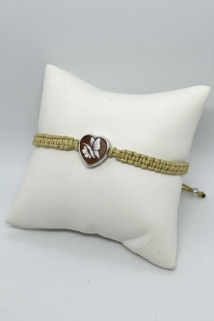 Bracciale in Cammeo incisione "Farfalla"