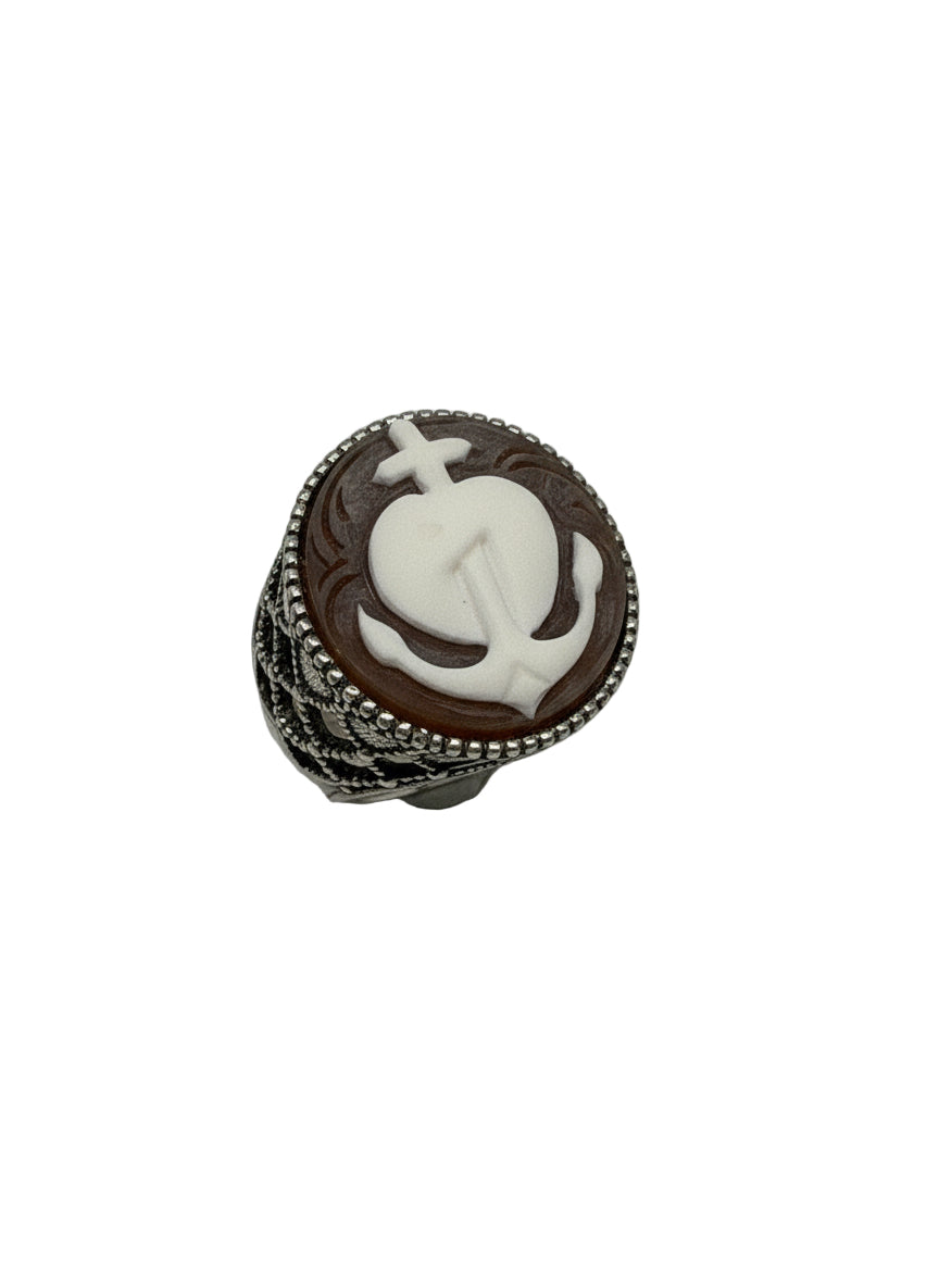Anello in Cammeo Incisione "Cuore di San Gennaro"