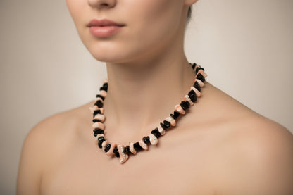Collana in Corallo Rosa e Corallo Nero
