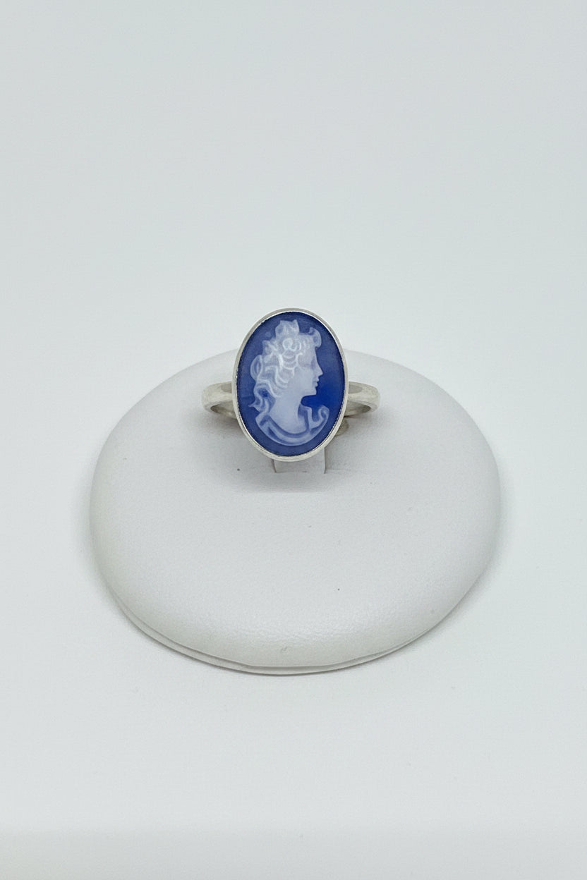 Anello in Cammeo incisione Volto di Donna