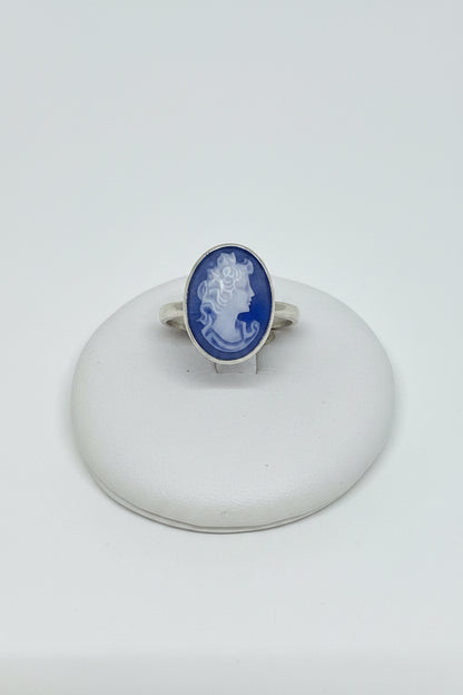 Anello in Cammeo incisione Volto di Donna