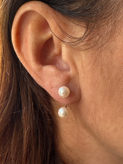 Orecchini Con Doppia Perla