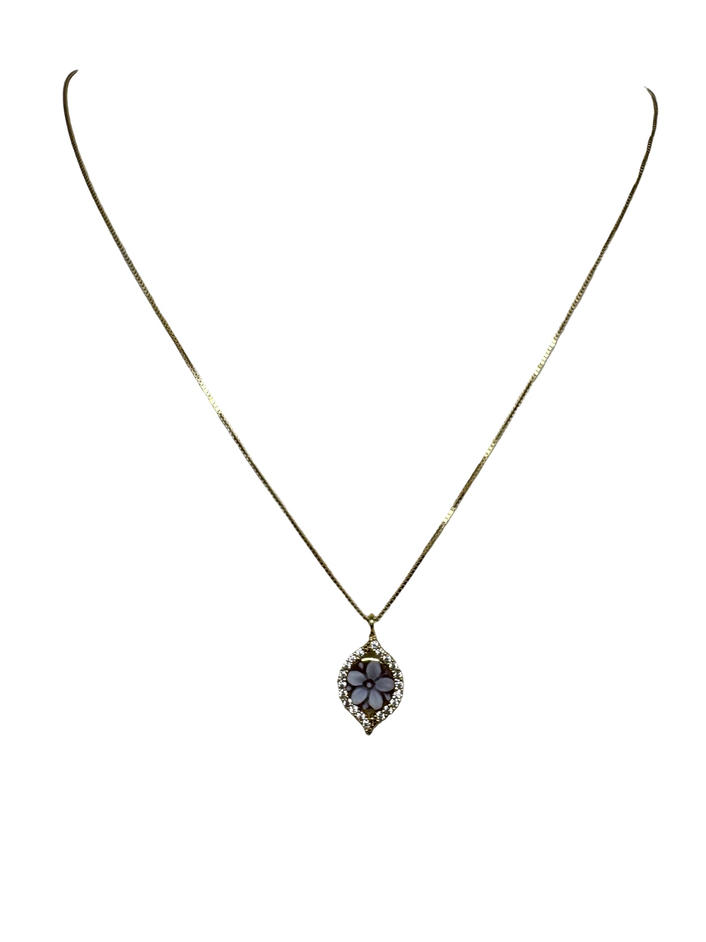 Collana in Cammeo incisione "Fiore"