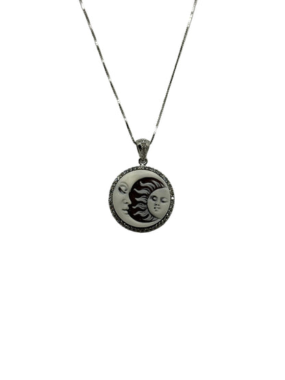 Collana in Cammeo incisione "Sole e Luna"