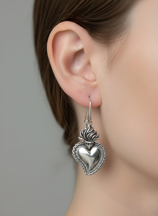 Orecchini in Argento "Cuore Sacro"